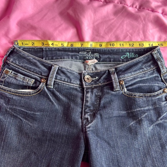 Y2K Silver Jeans Co Aiko Bootcut Jeans Blue Mid Wash Low Rise Women Sz 28 - Picture 6 of 8